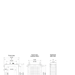 nVent HOFFMAN Enclosure Modular Clear Door IP55 500X500X320mm Ral 7035
