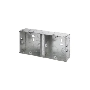 Niglon 2 Gang Dual Flush Mount Metal Back Box 25mm