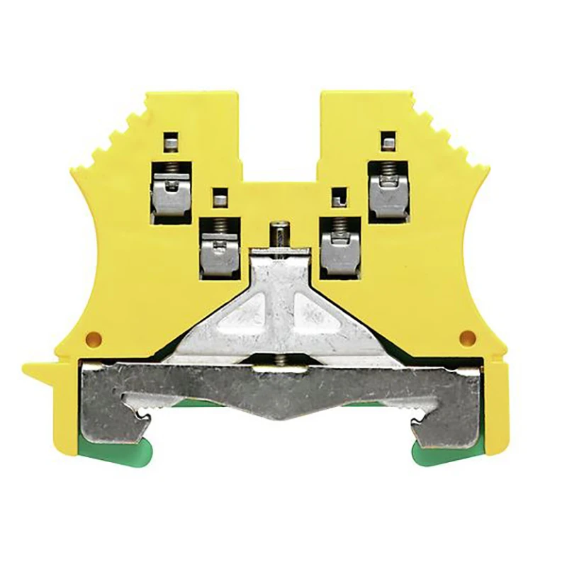Weidmuller 26-14AWG 4-Position Terminal Block Green/Yellow