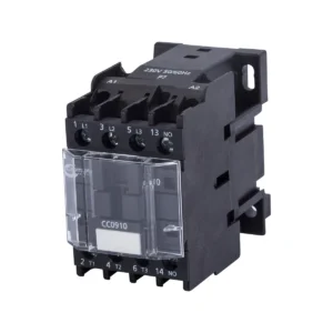Newlec Contactor 3 Pole 1 Normally Open AC3 Rating 12A 24V AC Black
