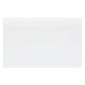 Newlec White Slimline Curved 2 Gang Blank Plate