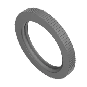 Newlec Lockring Milled Edge 20mm Bright Zinc Plated