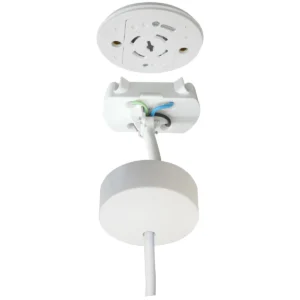 Eterna Ceiling Rose Pre-Wired Plug-In IP20 White