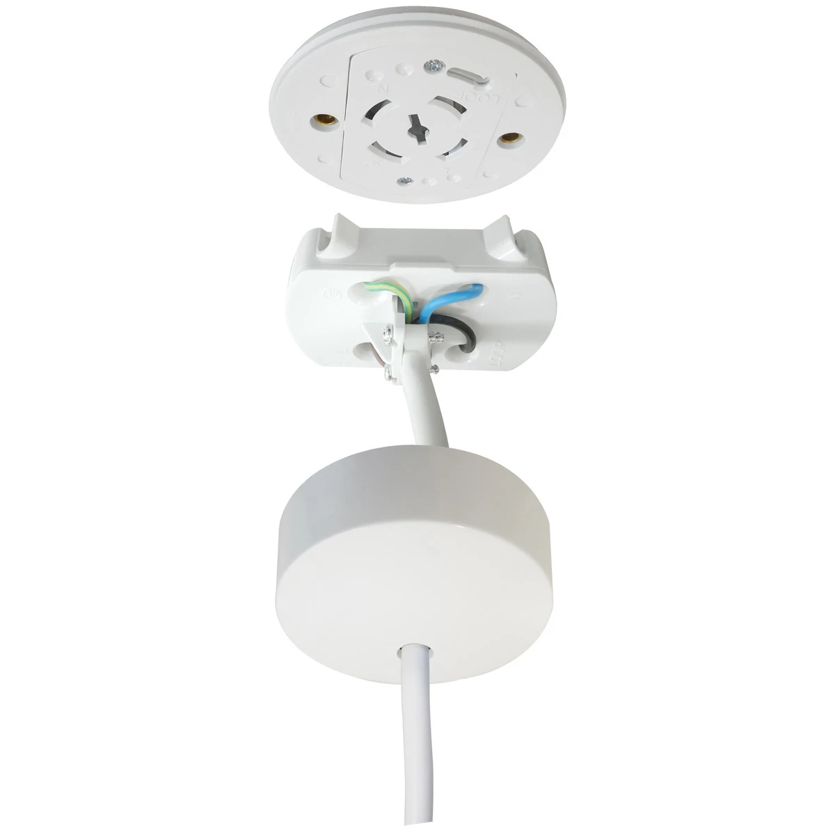 Eterna Ceiling Rose Pre-Wired Plug-In IP20 White