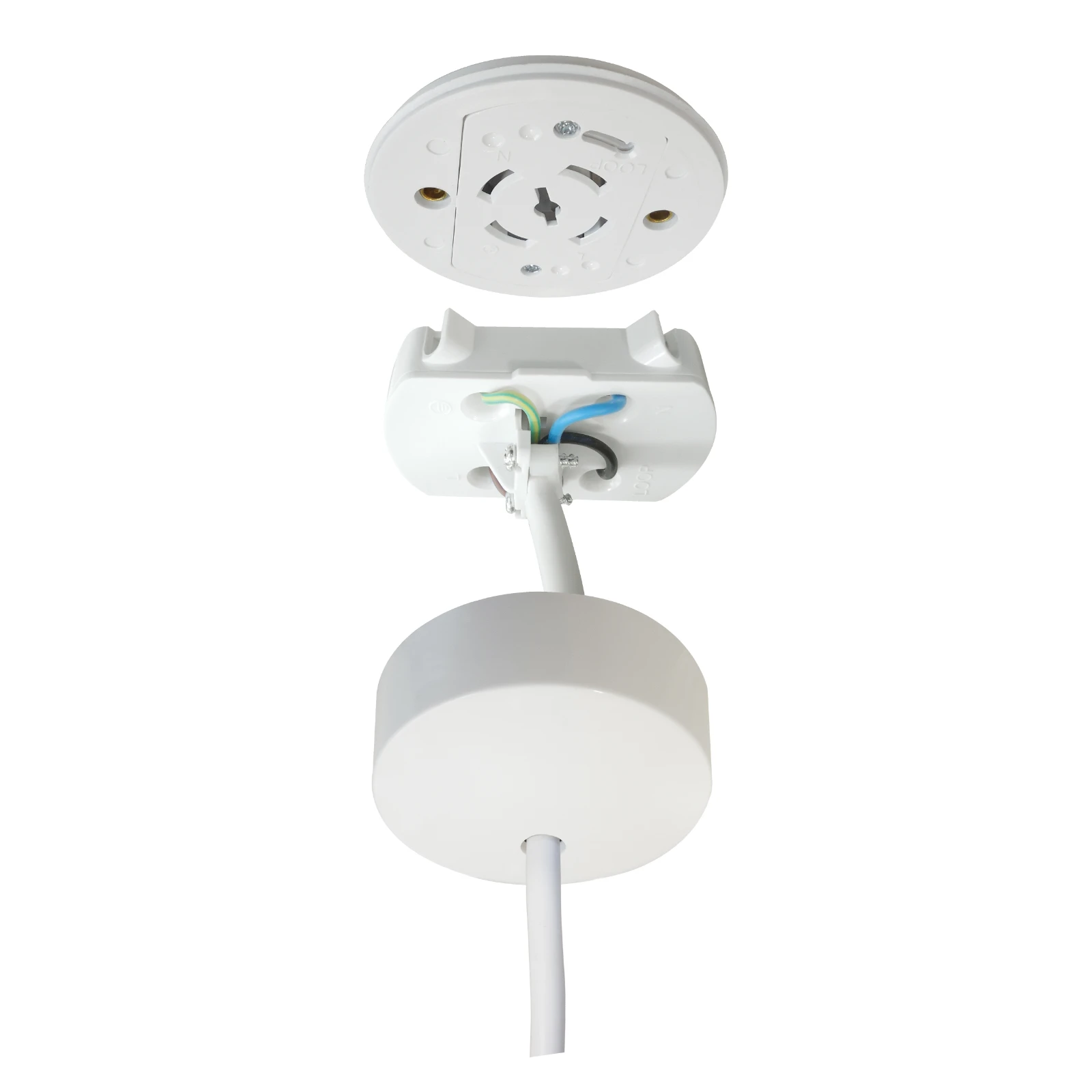 Eterna Ceiling Rose Pre-Wired Plug-In IP20 White - Image 3