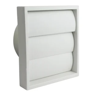 Manrose 100mm High Impact Polystyrene White 4 Inch Gravity Shutter
