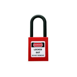 Ideal Padlock Ideal Safety Non Conductive Shackle Red Nylon