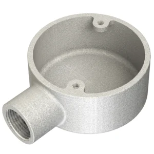 Newlec 25mm Steel Conduit Terminal/Stop End Box 1 Way Malleable Galvanised Steel
