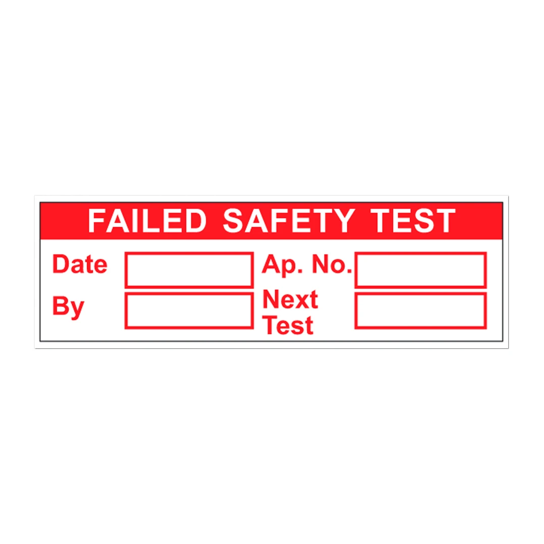 Easyfix Testing Label 'Failed PAT Test' Self Adhesive 50 x 15mm Vinyl (Pack=80) - Image 3