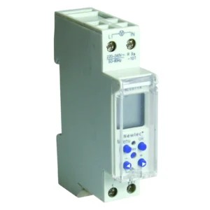 Newlec Digital Timer Single Channel 24/7 DIN Rail Mounting Single Module 230V