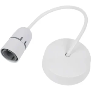 Hager Pendant Set Safety Bc&Short Skirt Lamp Holder 225mm White Acces