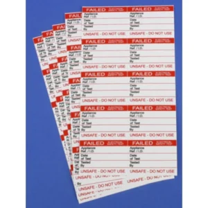 Industrial Signs Ind Signs Fail Test Label Pk=50