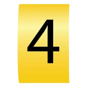 Newlec Cable Marker Refill Pack K Type '4' up to 6.0mm Black on Yellow NLCM3 B/Y 4