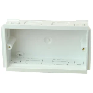 MK Electric Outlet Box 2 Gang 35mm PVC-U White