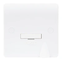 Newlec White Slimline Curved 13A Fused Connection Unit With Flex Outlet