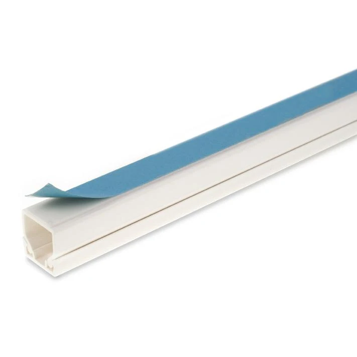 Newlec Mini Trunking Self Adhesive 16 x 16mm 3m Length PVC White C/W Lid - Image 2