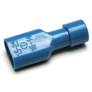 Newlec 1.5-2.5mm² Partially Insulated Disconnect Terminal 6.35 X 0.8mm Blue