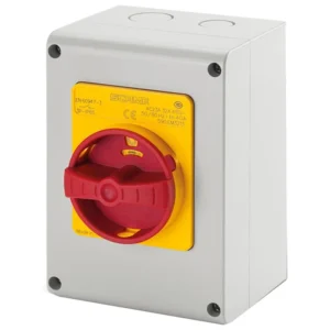 Scame Isolator Triple Pole+Neutral Enclosed Emergency Switching 32A Plastic Surface IP65