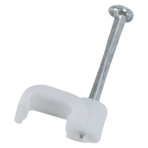 Newlec Nail In Flat Cable Clip Clear for Bellwire Cable [Pack=100]