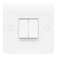Newlec Slimline Curved 2 Gang 2 Way 10Ax Light Switch - Image 2