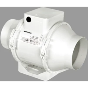 Airflow Fan Mixed Flow In-Line 2 Speed + Timer 150mm 6 In