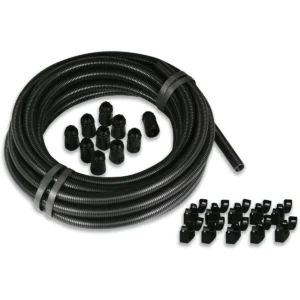 Newlec 20mm Flexible Kit 10m IP68 PVC Black C/W Straight Glands+Locknuts+Removal Tool