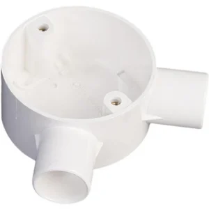 Newlec 25mm PVC Conduit Angle Box 90° 2 Way White