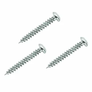 Newlec No8 x 2In Woodscrew Round Head Pozi Drive Twin Thread Bright Zinc Plated [Pack=200]