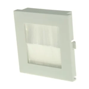 Deta Module 2 Gang Brush Flex Outlet White Moulded