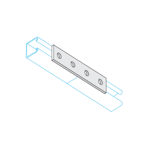 Unistrut Plate Flat 4 Hole 184mm Hdg