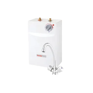 Hyco Handyflow White Plastic Vented Point-Of-Use Undersink Water Heater With Externally Adjustable Thermostat & Vented Mixer Tap 5 Liters 2kW