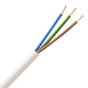 Commodity 3183Y 4.0mm² White PVC Har H05VV-F Cable 3-Core Flexible