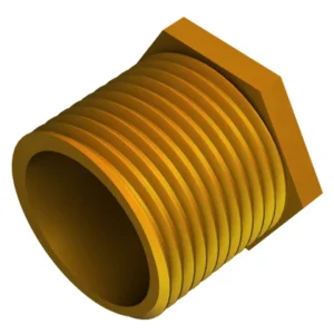 Metpro 3" MALE BUSH LONG - BRASS