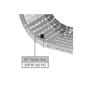 Legrand Riser 90° Internal 300mm Pre-Galvanised Steel for Cable Tray