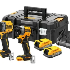 Dewalt 18V XR Brushless G3 Compact Twin Kit (Dcd805 + Dcf850) 2 X Compact Powerstack Batteries