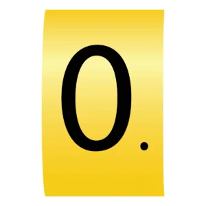 Cablecraft Number 0 Black On Yellow K-Type Cable Marker On Reels 4.2-7.0mm Dia