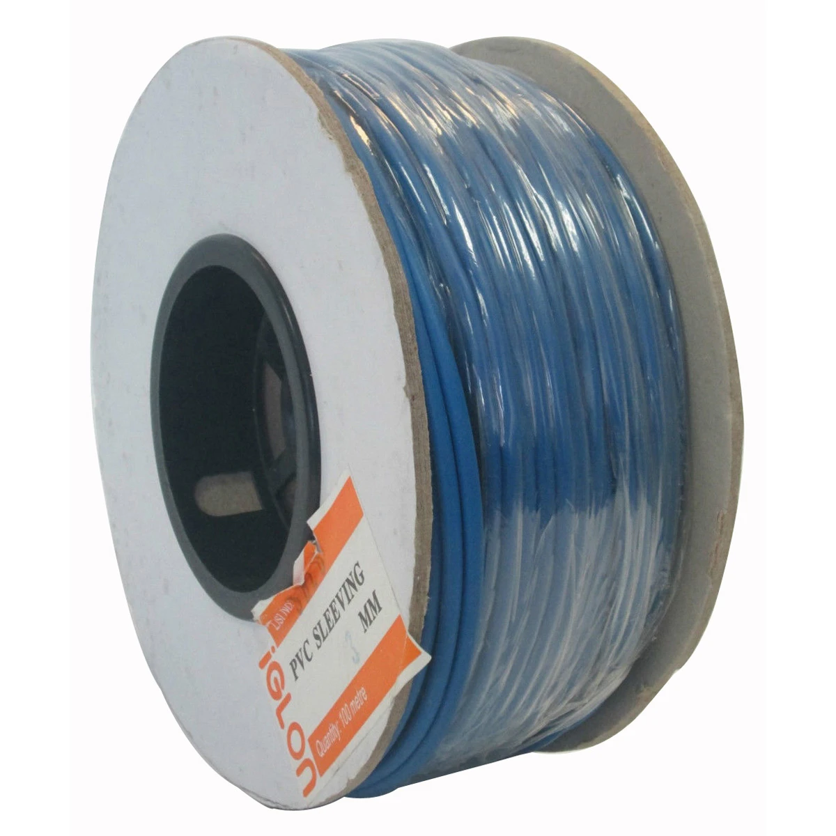 Niglon Sleeving On Drum 3mm x 100m Blue PVC