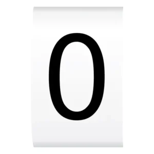 Newlec Cable Marker Refill Pack '0' up to 6.0mm Black on White