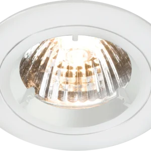 Knightsbridge MLA IP20 230V/ GU10 White Recessed Fixed Twist and Lock Downlight