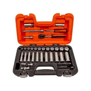 Bahco Socket Set Standard+Deep 53-Piece 1/4+3/8 Inch