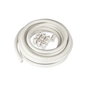 Newlec 25mm Conduit Kit Flexible 10m IP54 PVC White C/W Straight Glands+Locknuts (KIT)