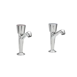 Heatrae Sadia Pillar Tap Pack R Monobloc 1x Hot 1x Cold Chrome (Pair)