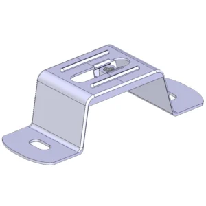 Newlec Cable Tray Top Hat Bracket 50mm Steel With Captive Fixing Nuts Bright Zinc Plated [Pack=10]