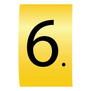 Cablecraft Number 6 Black On Yellow K-Type Cable Marker On Reels 4.2-7.0mm Dia