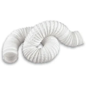 Newlec Ventilation Flexible Ducting 100mm 3 Meter Length PVC White