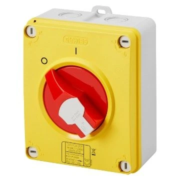Gewiss Isolator Hp Emergency Isolating Material Box 32A 4P Lockable Red Knob IP66/67/69 - Image 2