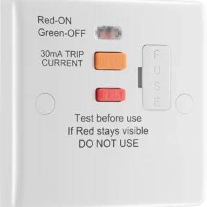 Luceco Unswitched & Fused Complete With Flex Outlet & Type A RCD Connection Unit