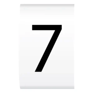 Newlec Cable Marker Refill Pack '7' up to 6.0mm Black on White