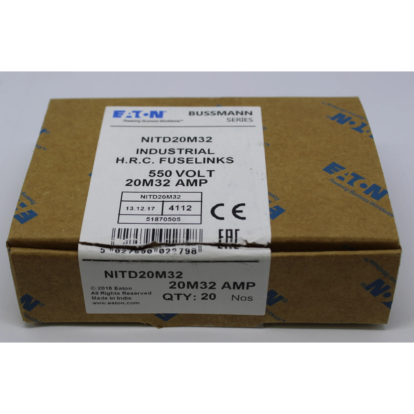 Newlec Motor Rated Industrial Fuse Link 20MR32 Rated BS88 55mm - Image 4