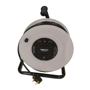 Niglon Cable Reel Light Duty 4 Outlet 13A 240V 50m 3120W Black